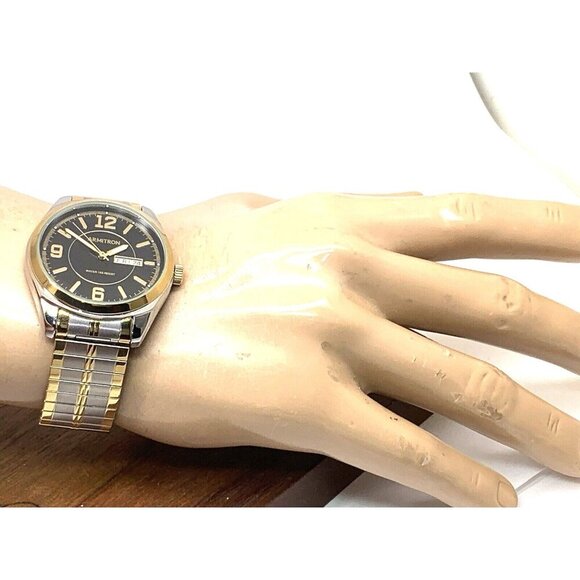 Armitron Men's Watch 20/4591TT Black Dial Quartz Two Tone Stainless Steel 39mm - Picture 4 of 14